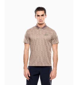 EA7 para hombre. 7M001287_AF22277 Polo Golf Pro taupe (M), Deportivo, Tenis/Padel, Poliéster, Manga corta