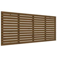 cabecero cama pared madera maciza pino marron miel 206x3x915cm vidaxl