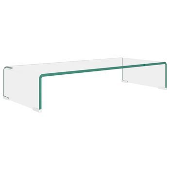 Soporte Para Tv | Mueble De Salón | Armario Tv/elevador Monitor Cristal Claro 70x30x13 Cm