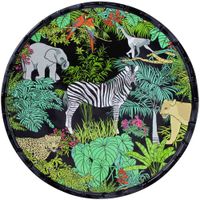 plato de presentacion redondo melamina con estampado la selva 355 cm