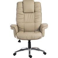 windsor bonded leather tilting executive chair - cream cream