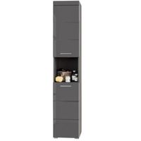 columna de bano 2 puertas gris brillo kelia 37 cm