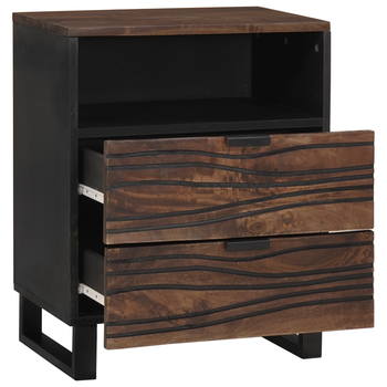 Mesita 50x33x60 Cm Madera Maciza De Mango Y Madera Ingenierizada Cfw91861