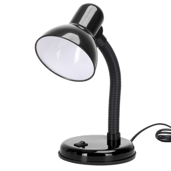 Aigostar Lámpara de Escritorio Retro， Flexo Escritorio sin Bombilla， Lámpara de mesa Compatible con Led Bombillas Modelo E27， Máx 240V， Lampara Lectura para Leer， Trabajar， Estudiar，Negro