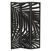biombo divisorio de 3 paneles modelo sapporo madera negra 170x121 cm