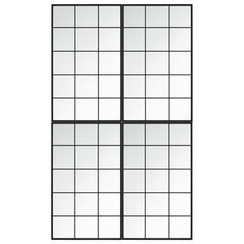 Espejos De Pared 4 Uds Metal Negro 100x60 Cm Vidaxl