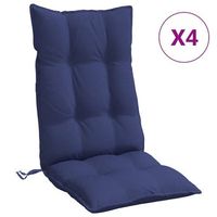 cojines para silla respaldo alto 4 unidades tela oxford azul marino