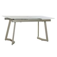 mesa comedor cristal 140x80x76 180 extensible