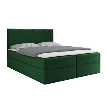 Cama Continental Baltimore 147, Doble, Verde, Tapiz, Somieres, 184x208x103cm