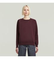 g-star para mujer d21253-c235-671 sudadera premium core 20 granate m casual algodon