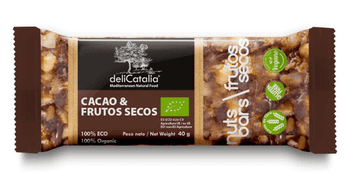 Barrita ecológica de Cacao y Frutos secos deliCatalia 40g