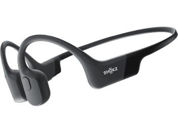 Auriculares conducción ósea - Shokz OpenRun, Banda para el cuello, Bluetooth, Carga rápida, 8h Autonomía, IP67, Negro