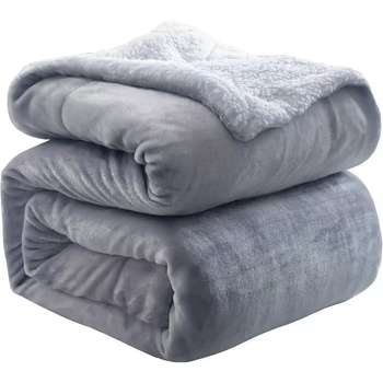 Manta Borrego de Terciopelo con Aspecto de Piel de Cordero Gruesa 100%Poliéster, Estilo Moderno en 6 Colores y 3 Tamaños -Mantas de Sofa, Polar, Franela -Invierno, Siesta cálida y Espesa - Doble Capa