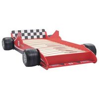 cama individual  cama con forma de coche de carreras para ninos 90x200 cm roja