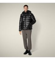 save the duck para hombre d31653m-love21 chaqueta florian negro xl casual sostenible nylon reciclado