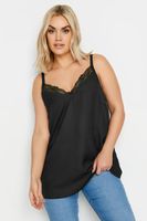 yours top negro lencero de tirantes mujer curvy y tallas grandes yours