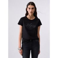 liu jo tops y camisetas t-shirt con strass para mujer