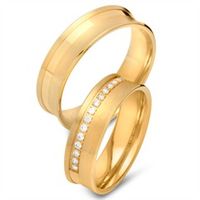 alianzas 18 quilates oro amarillo 15 diamantes