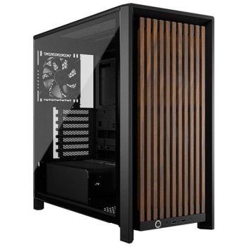Chasis Corsair FRAME 4000D Wood RS panel madera nogal 4 ventiladores PWM