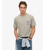 superdry para hombre m1012210a camiseta merchant gris m casual algodon manga corta