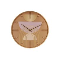 reloj redondo de hierro dorado con motivos de arcos 40 cm