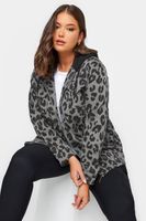 yours sobrecamisa gris con capucha leopardo mujer curvy y tallas grandes yours