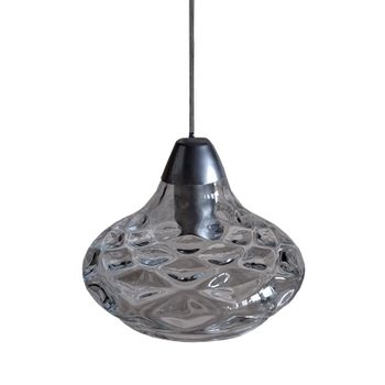 Lámpara de suspensión vidrio aluminio D25 cm