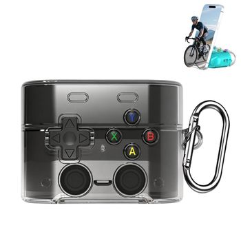 Funda para auriculares XDcase para Sony WF-1000XM6, diseño transparente de consola de juegos retro, con soporte y botón antiestrés