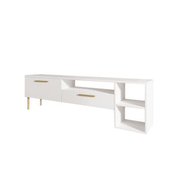 Mueble Tv Parion Blanco Oro