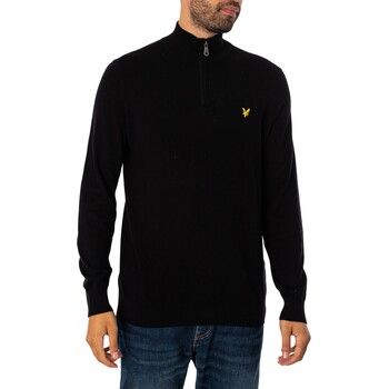 Lyle & Scott Jersey Jersey de punto con cremallera de un cuarto de Marino para hombre