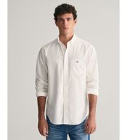gant para hombre 3000100 camisa regular fit de popelina blanco m casual algodon clasico manga corta manga larga