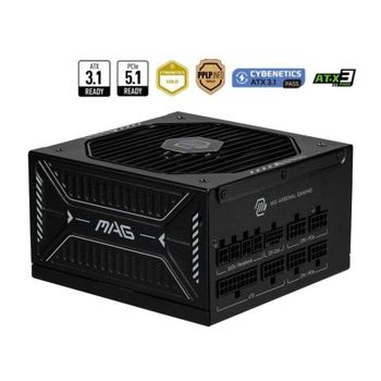 Fuente de Alimentación MSI 1000W 80 PLUS Gold MAG A1000GLS PCIE5 Modular ATX FDB