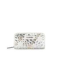 cartera redonda con cremallera trenzada metalica multicolor silverwhite taglia unica