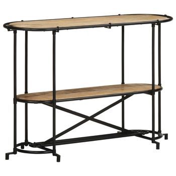 Mesa Consola Madera Maciza De Mango Rugosa 110x42x76 Cm