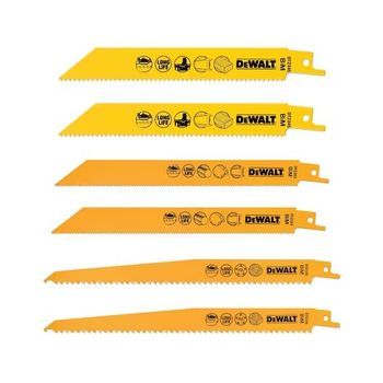 Dewalt Dt2444-qz Hoja De Sierra De Calar, De Sierra De Marquetería Y De Sierra Recíproca Hoja De Sierra De Sable Bimetálico 6 Pi