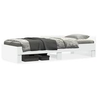 estructura de cama madera de ingenieria blanca 90x190 cm vidaxl