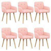 sillas de comedor 6 uds boucle rosa 59 x 57 x 85 cm vidaxl