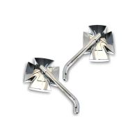 espejo retrovisor highsider iron cross cromado par