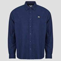 lacoste camisa manga larga chemise en flanelle de coton regular fit para hombre