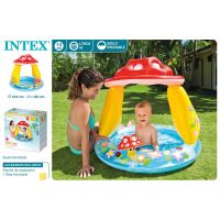 intex piscina para bebe con hongos forma de setas la seta actua de parasol y proporciona sombra parcial al nino  102x102x89 cm y capacidad para 45 litrosagua calidad oficial garantizada intex