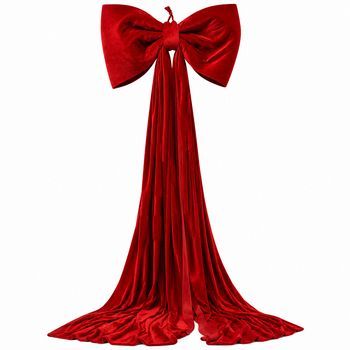 Gran Lazo Navideño 85 × 270 Cm Rojo