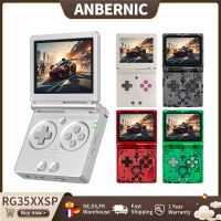 anbernic-consola de juegos portatil rg35xxsp retro con tapa pantalla ips de 35 pulgadas linux 64 bits compatible con wifi bluetooth transmision salida hdmi-tv