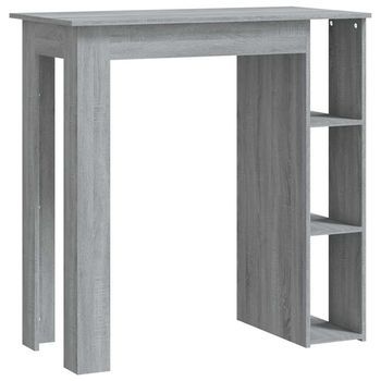 Mesa Alta Con Estante Gris Sonoma 102x50x103,5 Cm Vidaxl