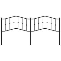 cabecero cama mueble de dormitorio de metal 200 cm negro m020007168