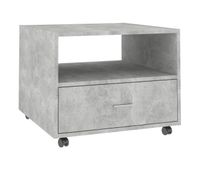 mesa de cafe - mesa de centro madera de ingenieria gris hormigon 55x55x40 cm