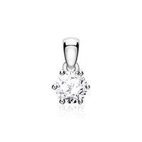 colgante de diamantes para mujer en oro blanco de 14 quilates