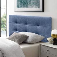 cabecero cama texas button deluxe largo tapizado tejido antimanchas azul 135x125cm