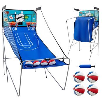 Máquina De Baloncesto 8 En 1 Con 4 Pelotas, Bomba De Aire Y 8 Modos De Juego Juegos De Baloncesto Arcade Verde