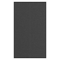 felpudo a rayas negro y gris 115x200 cm vidaxl