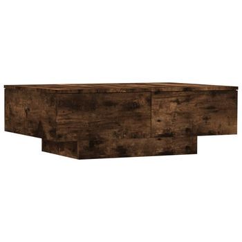 Mesa De Centro，mesa Auxiliar，mesa De Café Madera Contrachapada Roble Ahumado 90x60x31 Cm